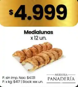 Changomas Nuestra panadería medialunas oferta
