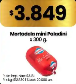 Changomas Paladini mortadela mini oferta