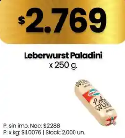 Changomas Leberwurst Paladini oferta