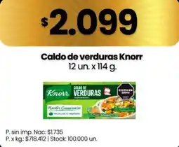 Changomas Knorr caldo de verduras oferta