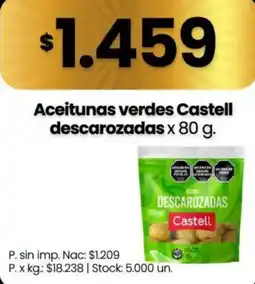 Changomas Castell aceitunas verdes descarozadas oferta