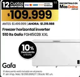 Changomas Gafa freezer horizontal inverter oferta