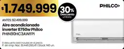 Changomas Philco aire acondicionado inverter 8750w oferta