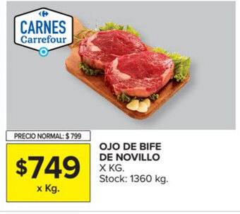 Carrefour Ojo de Bife de Novillo oferta