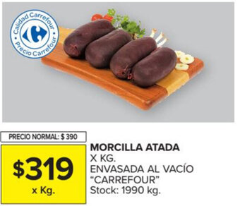 Carrefour Carrefour Morcilla Atada Envasada Al Vacío oferta