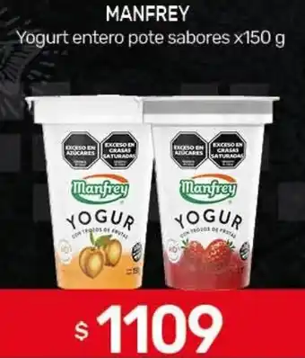 Manfrey yogur entero pote sabores