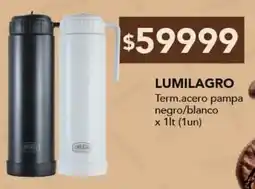 Nini Mayorista Lumilagro term.acero pampa negro/blanco oferta