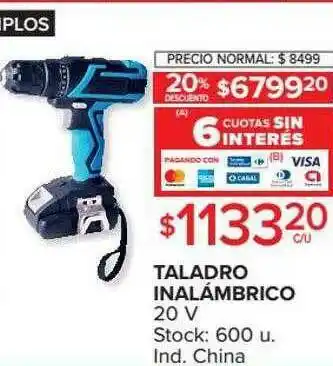 Carrefour Taladro Inalámbrico oferta