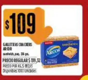 Supermercados Vea Arcor Galetitas Crackers oferta