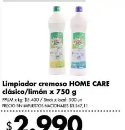 Disco Home care limpiador cremoso clásico/limón oferta