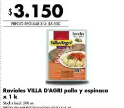 Disco Villa d'agri ravioles pollo y espinaca oferta