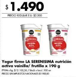 Disco La serenisima yogur firme nutricion activa oferta