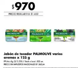 Disco Palmolive jabón de tocador varios aromas oferta