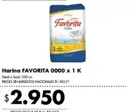 Disco Favorita harina 0000 oferta