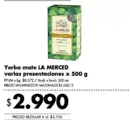 Disco La merced yerba mate oferta