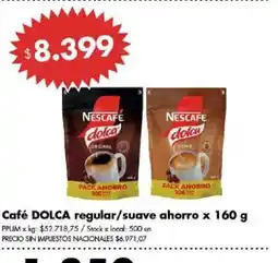 Disco Nescafe cafe dolca regular/suave oferta