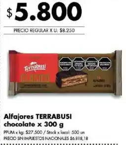 Disco Terrabusi alfajores chocolate oferta