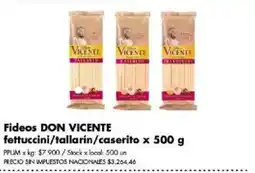 Disco Don vicente fettuccini/tallarin/caserito oferta