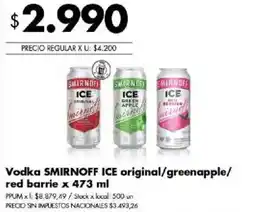 Disco Smirnoff vodka ice original/greenapple/red barrie oferta