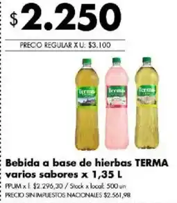 Disco Terma bebida a base de hierbas varios sabores oferta