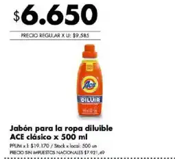 Disco Ace jabón para la ropa diluible clásico oferta