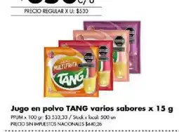 Disco Tang jugo en polvo varios sabores oferta