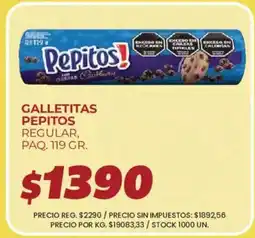 Supermercados Vea Pepitos! galletitas oferta