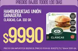 Supermercados Vea Union ganadera hamburguesas clasicas oferta