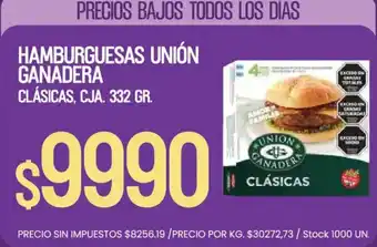 Union ganadera hamburguesas clasicas