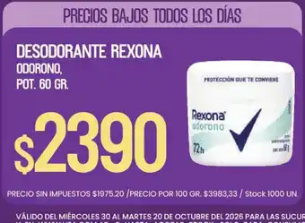 Rexona desodorante odorono