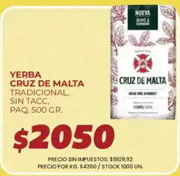 Supermercados Vea Cruz de Malta yerba tradicional oferta