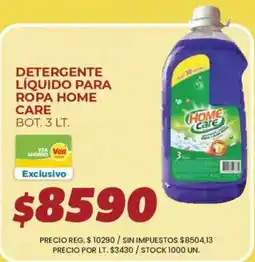 Supermercados Vea Home care detergente líquido para ropa oferta