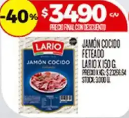 Supermercados DIA Lario jamón cocido feteado oferta