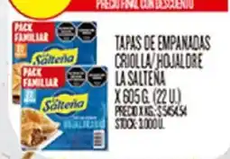 Supermercados DIA La saltena tapas de empanadas criolla/hojaldre oferta