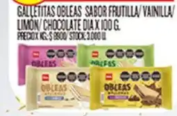 Supermercados DIA Obleas galletitas sabor frutilla/vainilla/limon/chocolate oferta