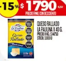 Supermercados DIA La paulina queso rallado oferta