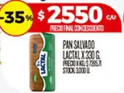 Supermercados DIA Lactal pan salvado oferta