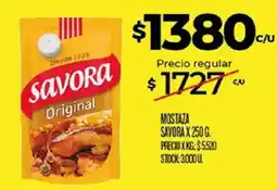 Supermercados DIA Savora mostaza original oferta