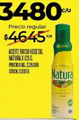 Supermercados DIA Natura aceite rocio vegetal oferta