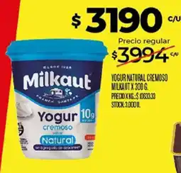 Supermercados DIA Milkaut yogur cremoso natural oferta