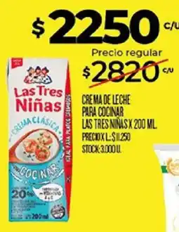 Supermercados DIA Las tres niñas crema de leche para cocinar oferta