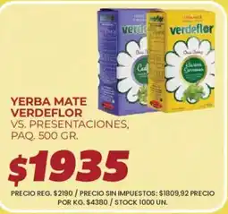 Supermercados Vea Verdeflor yerba mate oferta