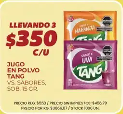 Supermercados Vea Tang jugo en polvo oferta