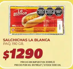 Supermercados Vea La blanca salchichas oferta