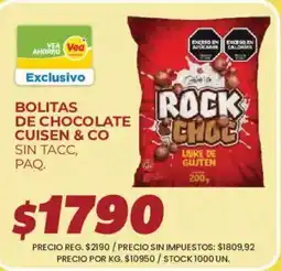 Supermercados Vea Cuisen & Co bolitas de chocolate oferta