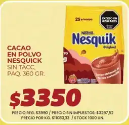 Supermercados Vea Nesquik cacao en polvo oferta