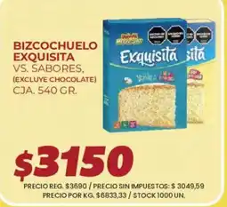 Supermercados Vea Bizcochuelo exquisita oferta