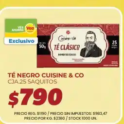 Supermercados Vea Cuisine & Co té negro oferta