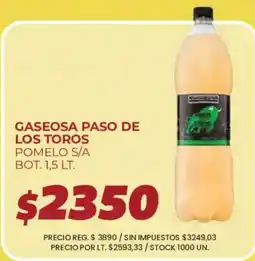 Supermercados Vea Paso de los toros gaseosa pomelo s/a oferta
