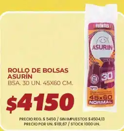 Supermercados Vea Fuertes rollo de bolsas asurin oferta